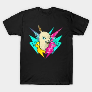 Street art graffiti colorful thunder llamas T-Shirt